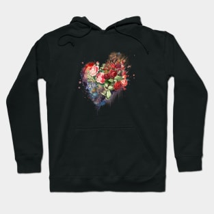 Red Roses Heart Hoodie